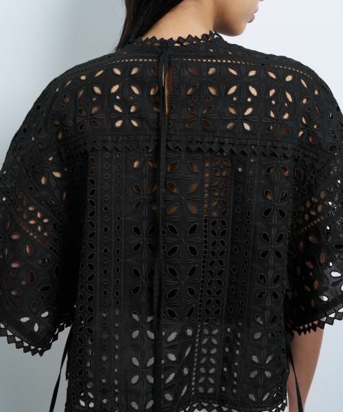LANVIN en Bleu / ランバン オン ブルー シャツ・ブラウス | BROCHEコットンレースブラウス | 詳細14