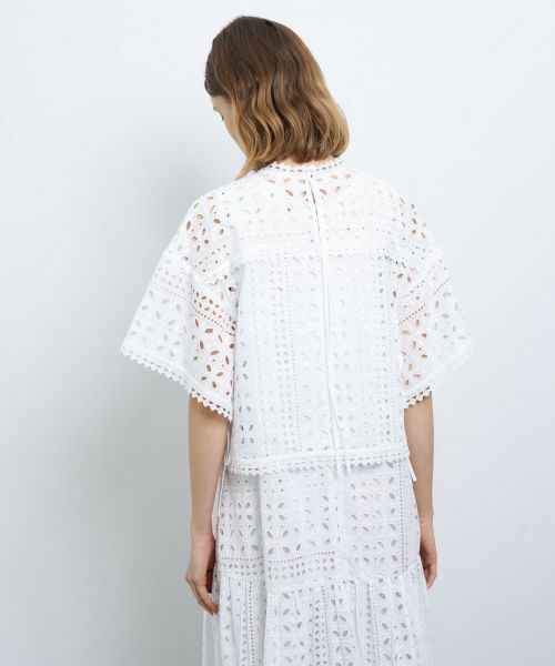 LANVIN en Bleu / ランバン オン ブルー シャツ・ブラウス | BROCHEコットンレースブラウス | 詳細6