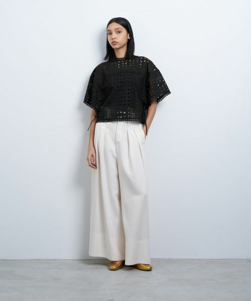 LANVIN en Bleu / ランバン オン ブルー シャツ・ブラウス | BROCHEコットンレースブラウス | 詳細9