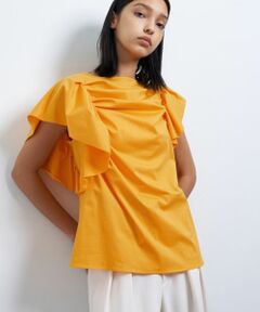 LANVIN en Bleu / ランバン オン ブルー Tシャツ | ランダムタックドレープカットソー