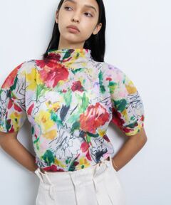 LANVIN en Bleu / ランバン オン ブルー Tシャツ | fleur de fleurプリントカットソー