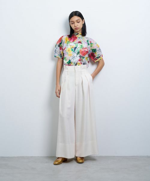 LANVIN en Bleu / ランバン オン ブルー Tシャツ | fleur de fleurプリントカットソー | 詳細1