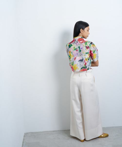 LANVIN en Bleu / ランバン オン ブルー Tシャツ | fleur de fleurプリントカットソー | 詳細3