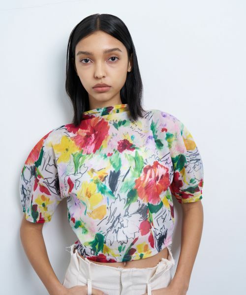 LANVIN en Bleu / ランバン オン ブルー Tシャツ | fleur de fleurプリントカットソー | 詳細4