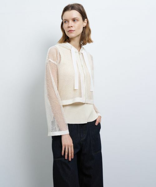 LANVIN en Bleu / ランバン オン ブルー カットソー | メッシュフーディー | 詳細10