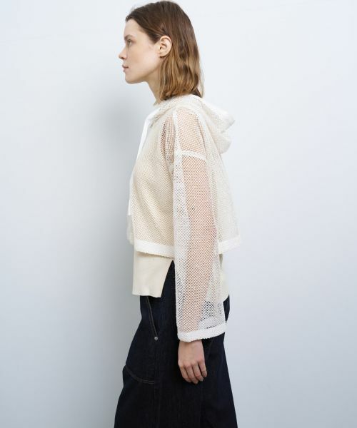 LANVIN en Bleu / ランバン オン ブルー カットソー | メッシュフーディー | 詳細11