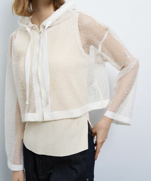 LANVIN en Bleu / ランバン オン ブルー カットソー | メッシュフーディー | 詳細13