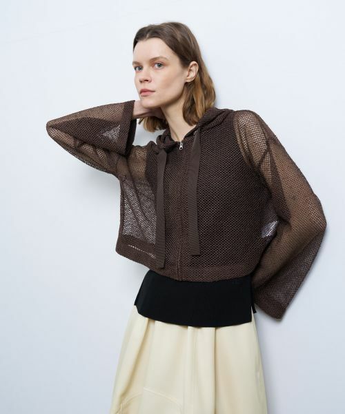 LANVIN en Bleu / ランバン オン ブルー カットソー | メッシュフーディー | 詳細4