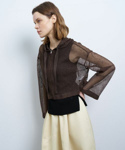 LANVIN en Bleu / ランバン オン ブルー カットソー | メッシュフーディー | 詳細5