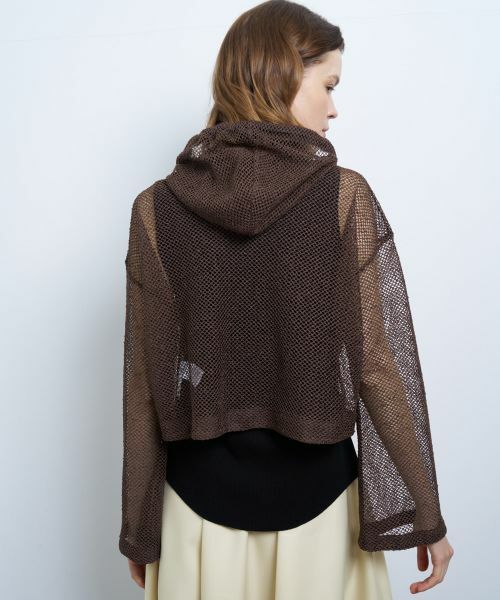 LANVIN en Bleu / ランバン オン ブルー カットソー | メッシュフーディー | 詳細6