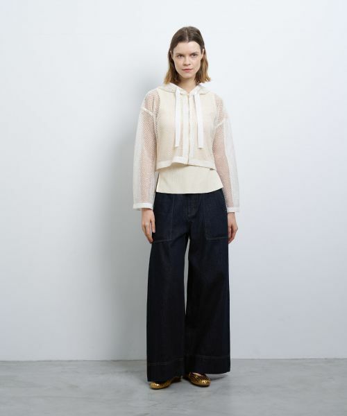 LANVIN en Bleu / ランバン オン ブルー カットソー | メッシュフーディー | 詳細7