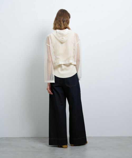 LANVIN en Bleu / ランバン オン ブルー カットソー | メッシュフーディー | 詳細9