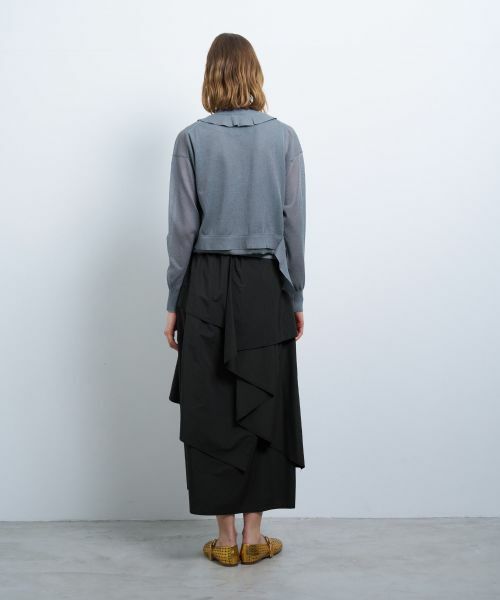 LANVIN en Bleu / ランバン オン ブルー カーディガン・ボレロ | Vネックフリルトリムカーディガン | 詳細15