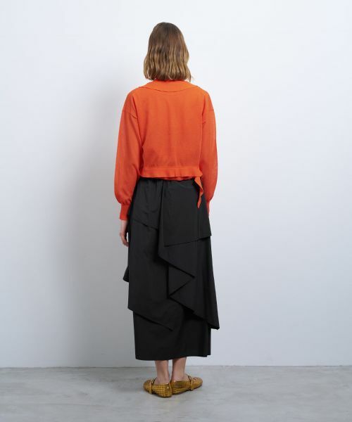 LANVIN en Bleu / ランバン オン ブルー カーディガン・ボレロ | Vネックフリルトリムカーディガン | 詳細9