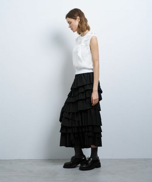 LANVIN en Bleu / ランバン オン ブルー ニット・セーター | フリルトリムノースリーブニット | 詳細15