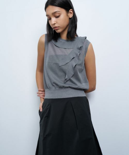 LANVIN en Bleu / ランバン オン ブルー ニット・セーター | フリルトリムノースリーブニット | 詳細23