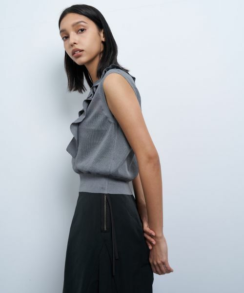 LANVIN en Bleu / ランバン オン ブルー ニット・セーター | フリルトリムノースリーブニット | 詳細24