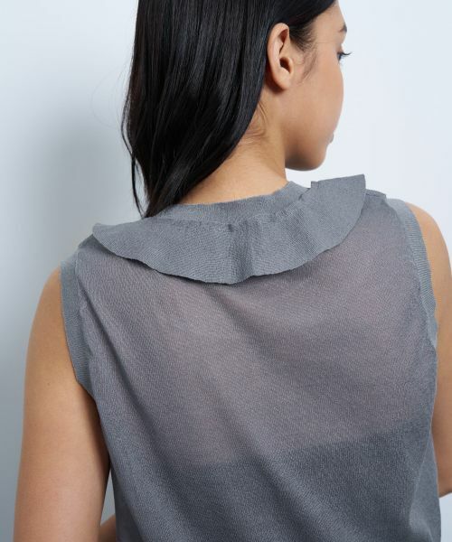 LANVIN en Bleu / ランバン オン ブルー ニット・セーター | フリルトリムノースリーブニット | 詳細27