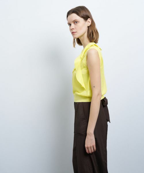 LANVIN en Bleu / ランバン オン ブルー ニット・セーター | フリルトリムノースリーブニット | 詳細5