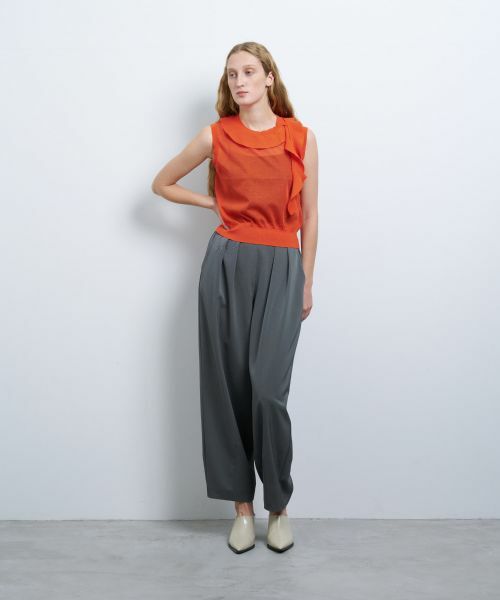 LANVIN en Bleu / ランバン オン ブルー ニット・セーター | フリルトリムノースリーブニット | 詳細7