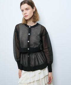 LANVIN en Bleu / ランバン オン ブルー カーディガン・ボレロ | シアーレイヤードカーディガン