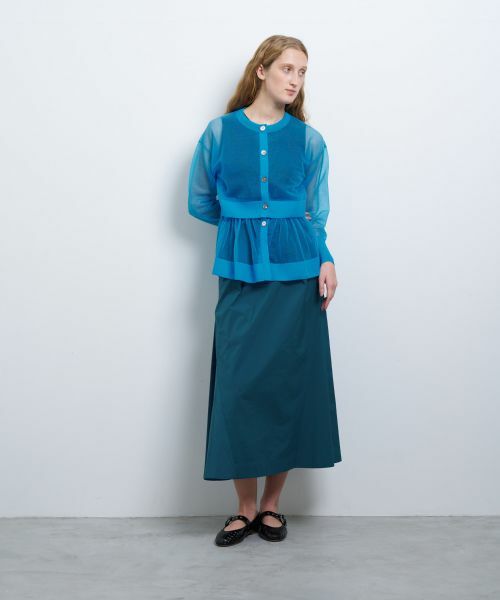 LANVIN en Bleu / ランバン オン ブルー カーディガン・ボレロ | シアーレイヤードカーディガン | 詳細1