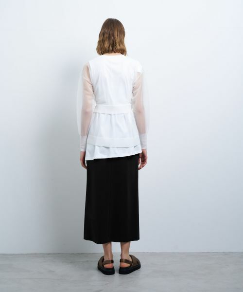 LANVIN en Bleu / ランバン オン ブルー カーディガン・ボレロ | シアーレイヤードカーディガン | 詳細10