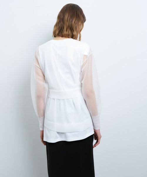 LANVIN en Bleu / ランバン オン ブルー カーディガン・ボレロ | シアーレイヤードカーディガン | 詳細13