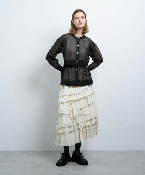 LANVIN en Bleu / ランバン オン ブルー カーディガン・ボレロ | シアーレイヤードカーディガン | 詳細15