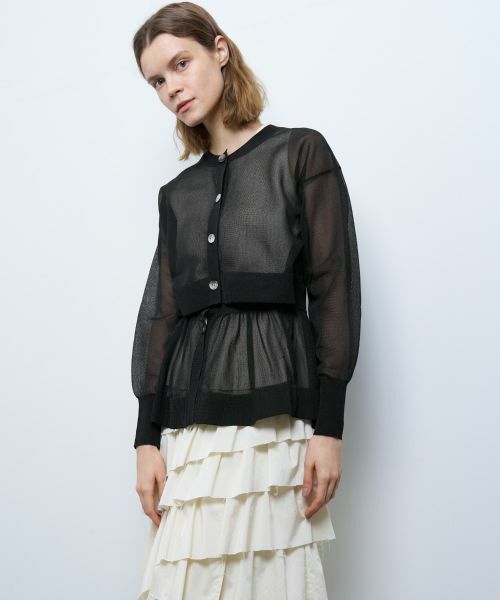 LANVIN en Bleu / ランバン オン ブルー カーディガン・ボレロ | シアーレイヤードカーディガン | 詳細18