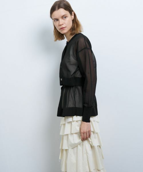 LANVIN en Bleu / ランバン オン ブルー カーディガン・ボレロ | シアーレイヤードカーディガン | 詳細19