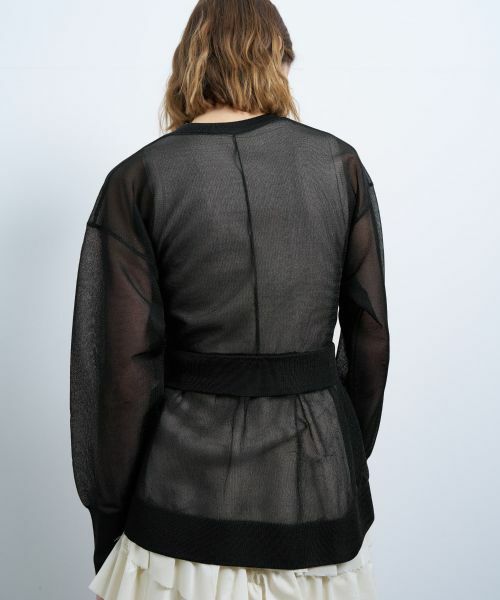 LANVIN en Bleu / ランバン オン ブルー カーディガン・ボレロ | シアーレイヤードカーディガン | 詳細20