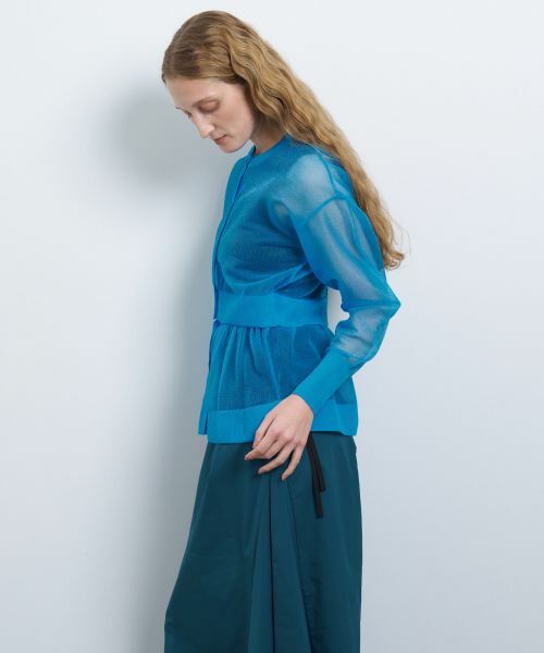 LANVIN en Bleu / ランバン オン ブルー カーディガン・ボレロ | シアーレイヤードカーディガン | 詳細5