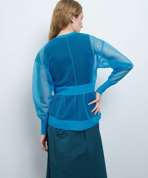 LANVIN en Bleu / ランバン オン ブルー カーディガン・ボレロ | シアーレイヤードカーディガン | 詳細6