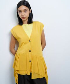 LANVIN en Bleu / ランバン オン ブルー カーディガン・ボレロ | フリルヘムニットベスト