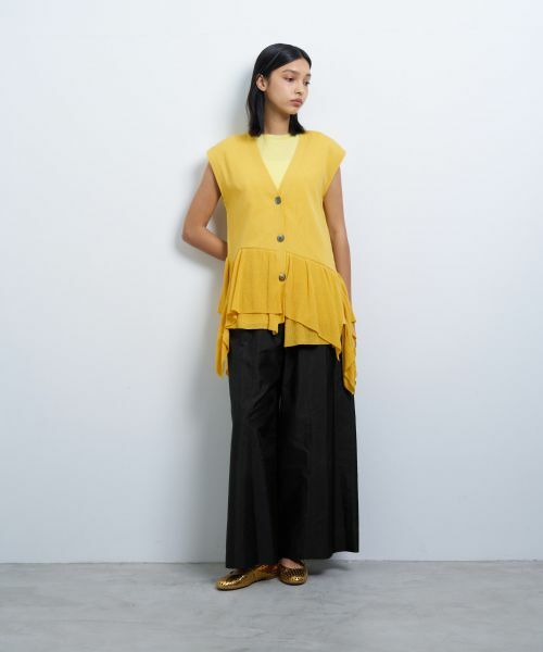 LANVIN en Bleu / ランバン オン ブルー カーディガン・ボレロ | フリルヘムニットベスト | 詳細1