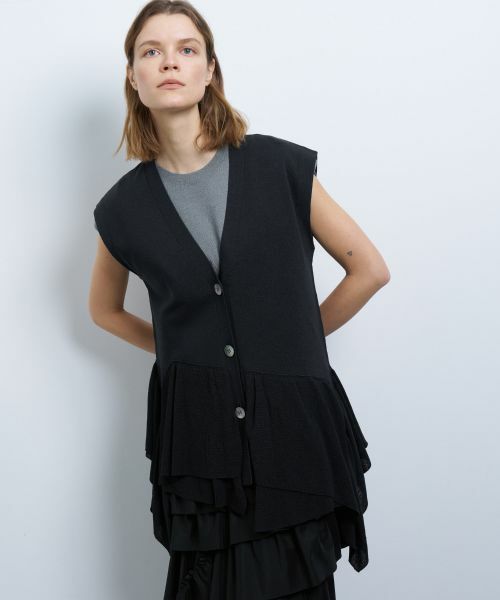 LANVIN en Bleu / ランバン オン ブルー カーディガン・ボレロ | フリルヘムニットベスト | 詳細11