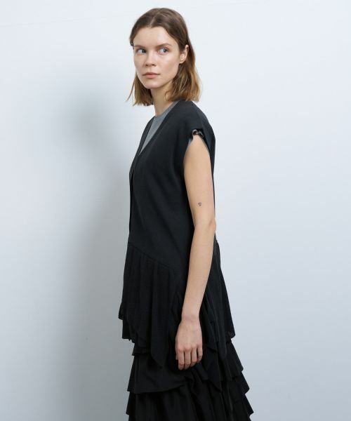 LANVIN en Bleu / ランバン オン ブルー カーディガン・ボレロ | フリルヘムニットベスト | 詳細12