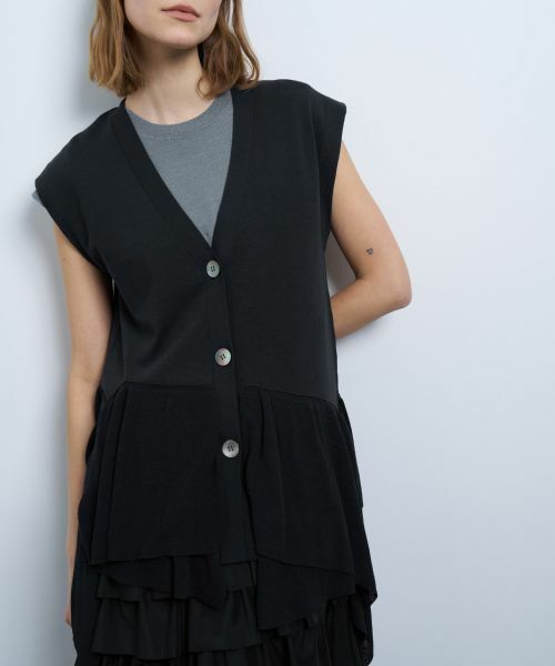 LANVIN en Bleu / ランバン オン ブルー カーディガン・ボレロ | フリルヘムニットベスト | 詳細14