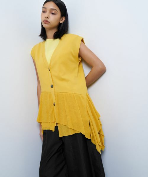 LANVIN en Bleu / ランバン オン ブルー カーディガン・ボレロ | フリルヘムニットベスト | 詳細4