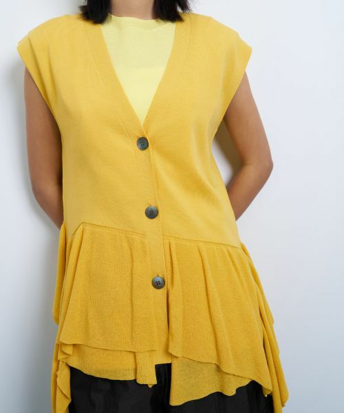 LANVIN en Bleu / ランバン オン ブルー カーディガン・ボレロ | フリルヘムニットベスト | 詳細7