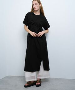 LANVIN en Bleu / ランバン オン ブルー ドレス | 【手洗い可】ノットリボンカットソーワンピース