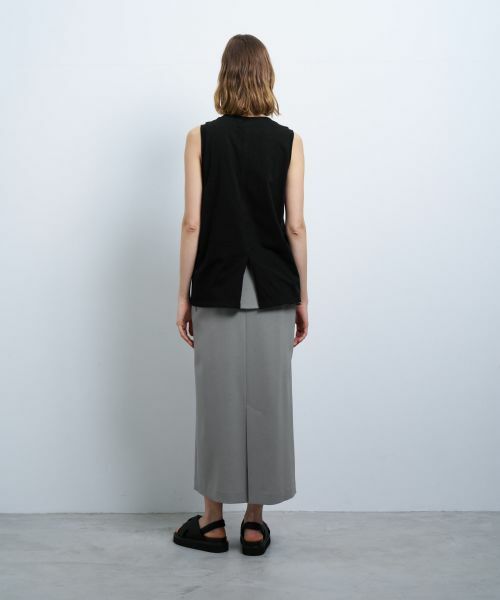 LANVIN en Bleu / ランバン オン ブルー Tシャツ | 【手洗い可】ノットリボンノースリーブカットソー | 詳細15