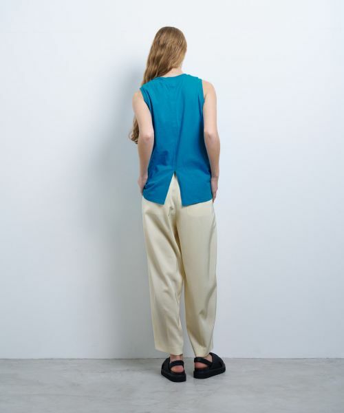 LANVIN en Bleu / ランバン オン ブルー Tシャツ | 【手洗い可】ノットリボンノースリーブカットソー | 詳細3