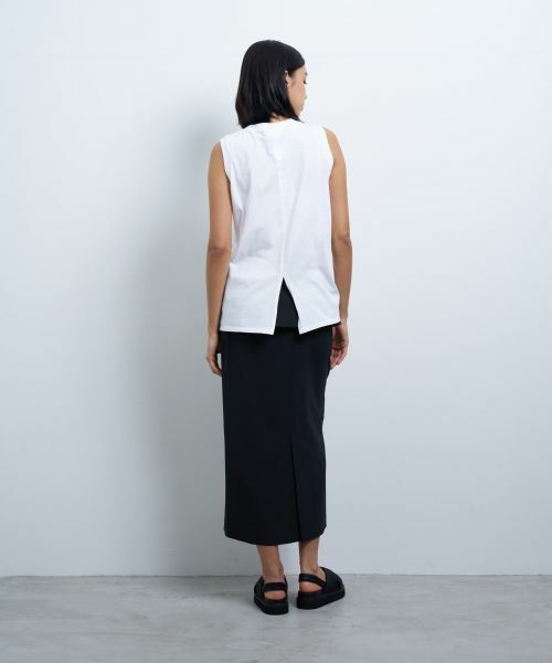 LANVIN en Bleu / ランバン オン ブルー Tシャツ | 【手洗い可】ノットリボンノースリーブカットソー | 詳細9