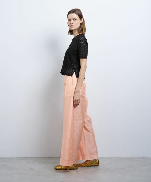 LANVIN en Bleu / ランバン オン ブルー Tシャツ | 【手洗い可】シアーレースカットソー | 詳細16