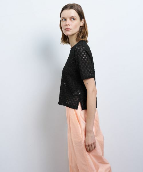 LANVIN en Bleu / ランバン オン ブルー Tシャツ | 【手洗い可】シアーレースカットソー | 詳細19