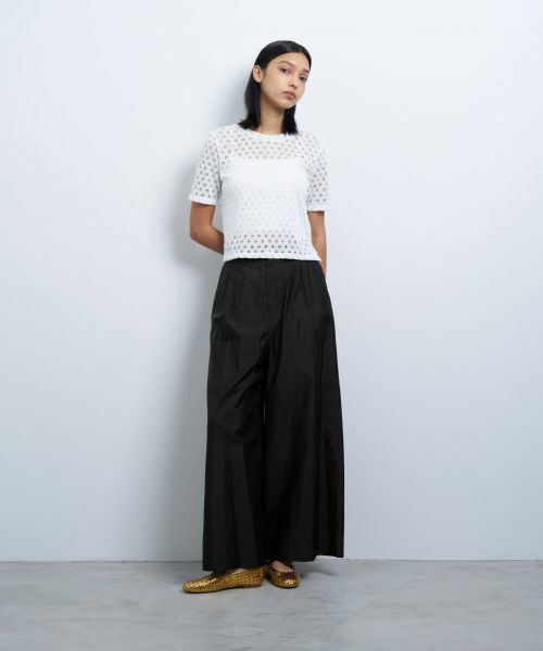 LANVIN en Bleu / ランバン オン ブルー Tシャツ | 【手洗い可】シアーレースカットソー | 詳細8