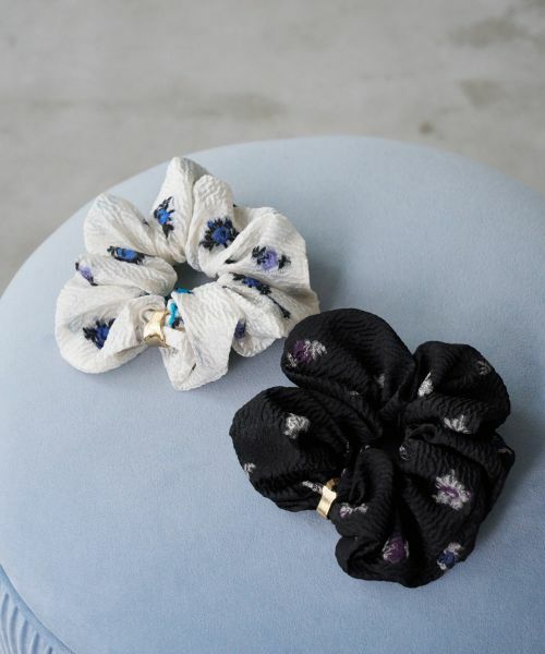 LANVIN en Bleu / ランバン オン ブルー その他小物 | fleuretteジャガードメタルパーツシュシュ | 詳細5