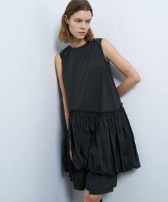 LANVIN en Bleu / ランバン オン ブルー ドレス | ライトタフタチュニックワンピース